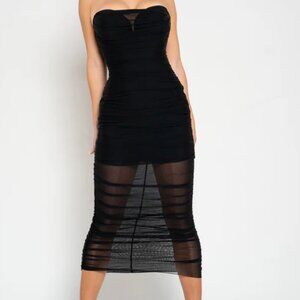 TA3 Sweetie Mesh Column Dress